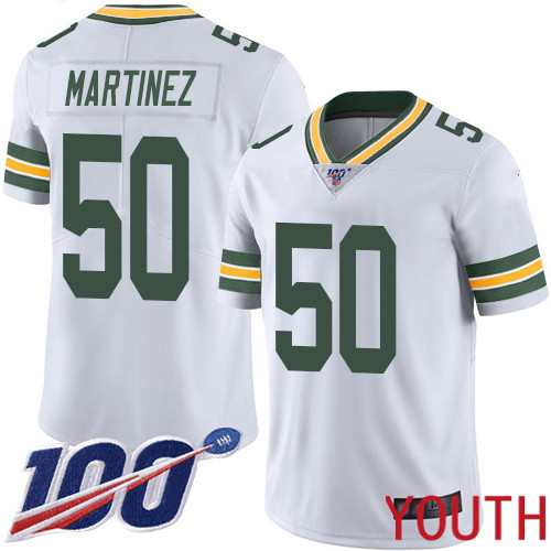 Green Bay Packers Limited White Youth #50 Martinez Blake Road Jersey Nike NFL 100th Season Vapor Untouchable->youth nfl jersey->Youth Jersey